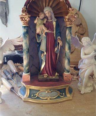  Regina dell'amore statua di legno -   NICCHIA PER MADONNA " REGINA DELL'AMORE" #REGINADELLAMORE