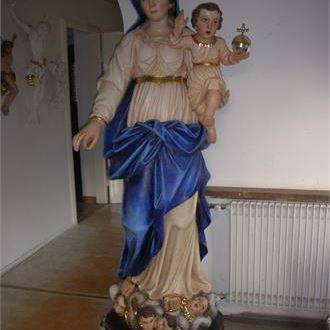 Madonna della pioggia restauro sculture 170cm