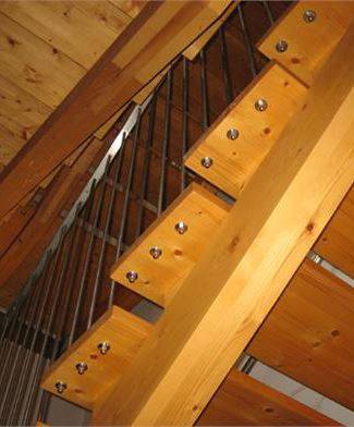 Balconi e scale in legno